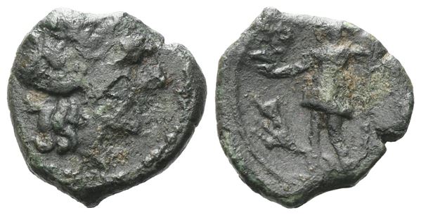 Sicily, Paropos, c. 200-150 BC. Æ Hexas (12 mm, 1.66 g).  - Auction GREEK & ROMAN PROVINCIAL COINS AND NUMISMATIC LITERATURE Including a wide selection of Alexandrian Coins from the Dattari Collection - Bertolami Fine Art - Prague
