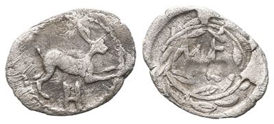 Sicily, Messana, 455-421 Bc. Ar Hemilitron (10 MM, 0.29 G).