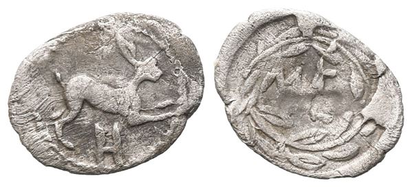 Sicily, Messana, 455-421 BC. AR Hemilitron (10 mm, 0.29 g).