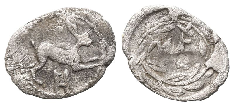 Sicily, Messana, 455-421 Bc. Ar Hemilitron (10 MM, 0.29 G).
