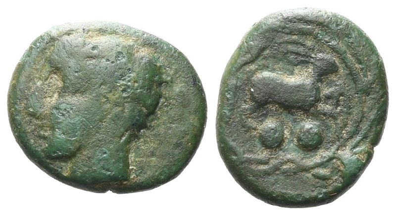 Sicily, Messana, C. 420-413 Bc. Æ Hexas (11 MM, 1.54 G).