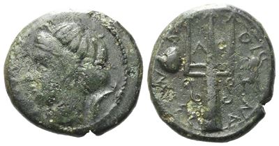 Sicily, Messana, C. 411-408 Bc. Æ (18 MM, 4.10 G).