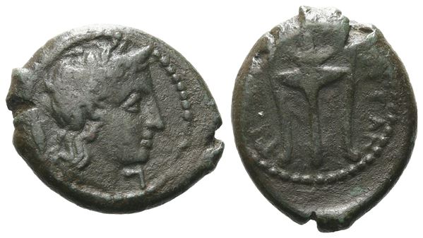 Sicily, Morgantina, c. 339/8-317 BC. Æ Hexas (16 mm, 3.79 g).