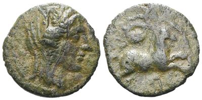 Sicily, Morgantina. Punic Occupation, C. 214-210 Bc. Æ (19 MM, 3.62g).