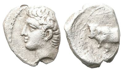 Sicily, Panormos As Ziz, C. 405-380 Bc. Ar Litra (10 MM, 0.69 G).