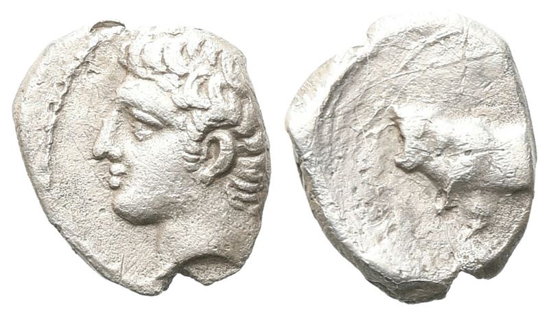Sicily, Panormos As Ziz, C. 405-380 Bc. Ar Litra (10 MM, 0.69 G).