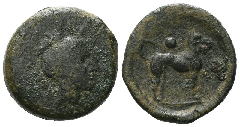 Sicily, Segesta, C. 416/5-414/3 Bc. Æ Onkia (16 MM, 4.09 G).