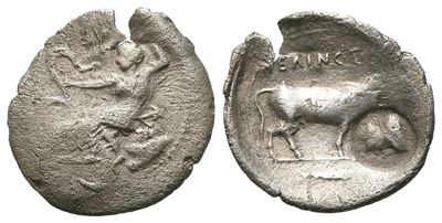 Sicily, Selinos, C. 410 Bc. Ar Litra (13 MM, 0.69 G).