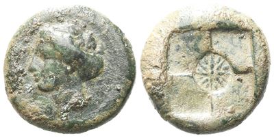 Sicily, Syracuse, 405-375 Bc. Æ Hemilitron (17 MM, 4.97 G).