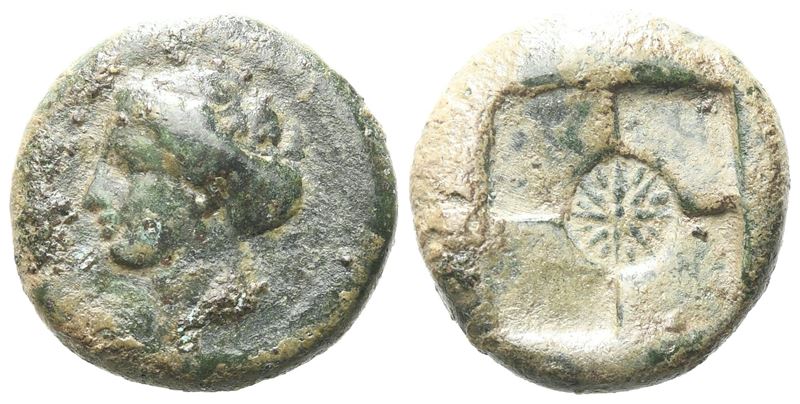 Sicily, Syracuse, 405-375 Bc. Æ Hemilitron (17 MM, 4.97 G).