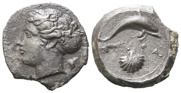Sicily, Syracuse, c. 415-405 BC. Æ Hemilitron (17 mm, 3.49 g).