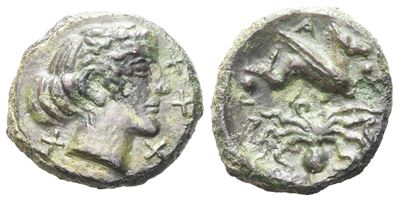 Sicily, Syracuse, C. 415-405 Bc. Æ Trias (15 MM, 1.84 G).