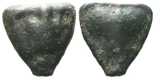 Sicily, Selinos, c. 450-440 BC. Cast Æ Onkia (15 mm, 3.79 g).
