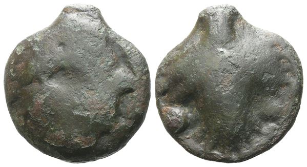 Sicily, Selinos, c. 450-440 BC. Cast Æ Tetras (18 mm, 7.05 g).