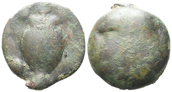 Sicily, Selinos, c. 450-440 BC. Cast Æ Quincunx (22 mm, 11.99 g).