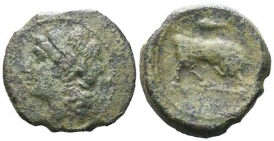 Sicily, Tauromenion(?), C. 275-216/2 Bc. Æ (21 MM, 7.63 G).