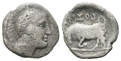 Southern Lucania, Thourioi, C. 443-400 Bc. Ar Triobol (11 MM, 0.71 G).