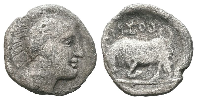 Southern Lucania, Thourioi, C. 443-400 Bc. Ar Triobol (11 MM, 0.71 G).