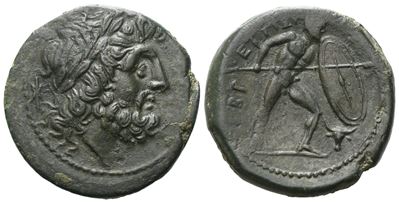 Bruttium, The Brettii, C. 211-208 Bc. Æ Uncia (22 MM, 6.94 G).