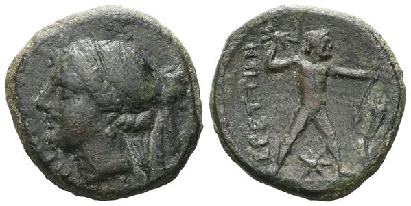 Bruttium, The Brettii, c. 214-211 BC. Æ Half Unit (16 mm, 3.46 g).  - Auction GREEK & ROMAN PROVINCIAL COINS AND NUMISMATIC LITERATURE Including a wide selection of Alexandrian Coins from the Dattari Collection - Bertolami Fine Art - Prague