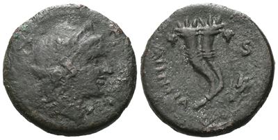 Bruttium, Vibo Valentia, C. 193-150 Bc. Æ Semis (20 MM, 5.74 G).