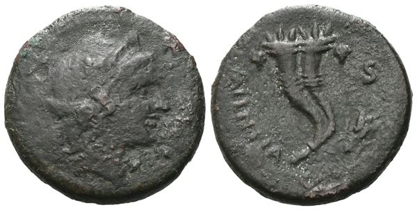 Bruttium, Vibo Valentia, c. 193-150 BC. Æ Semis (20 mm, 5.74 g).