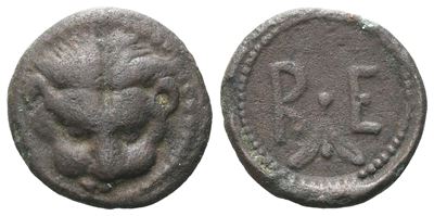 Bruttium, Rhegion, C. 450-425 Bc. Æ Onkia (12 MM, 1.18 G).