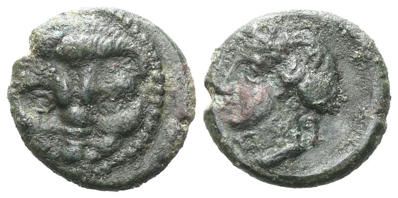 Bruttium, Rhegion, C. 415/0-387 Bc. Æ (12 MM, 1.58 G).
