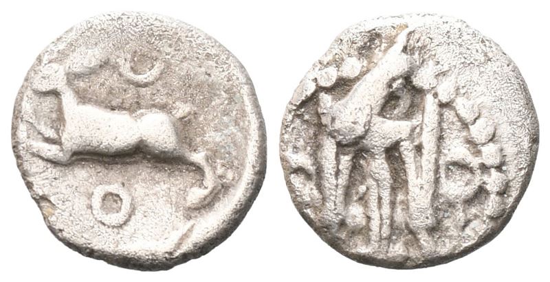 Bruttium, Kroton, C. 430-420 Bc. Ar Diobol (10.5 MM, 0.75 G).