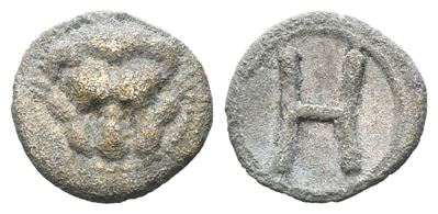 Bruttium, Rhegion, C. 415/0-387 Bc. Ar Hemilitron (8 MM, 0.31 G).