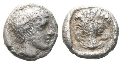 Bruttium, Rhegion, C. 356-351 Bc. Ar Litra (8 MM, 0.61 G).