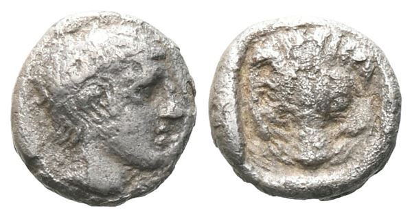 Bruttium, Rhegion, c. 356-351 BC. AR Litra (8 mm, 0.61 g).