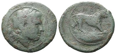 Bruttium, Rhegion, C. 260-215 Bc. Æ (19 MM, 4.02 G).