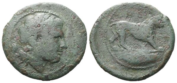 Bruttium, Rhegion, c. 260-215 BC. Æ (19 mm, 4.02 g).