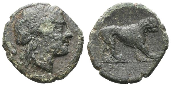 Bruttium, Rhegion, c. 260-215 BC. Æ (16 mm, 2.71 g).