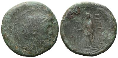 Bruttium, Rhegion, C. 215-150 Bc. Æ Tetras (24 MM, 9.23 G).