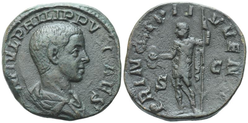 Philip II (caesar, 244-247). Æ Sestertius (28mm, 11.54g).