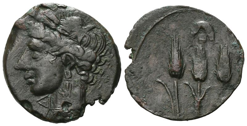 Carthaginian Domain, Sardinia, C. 241-238 Bc. Æ (20 MM, 2.75 G).