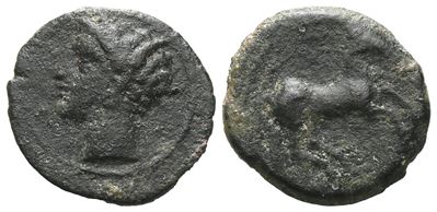 Sicily, Carthaginian Domain, C. 375-350 Bc. Æ (13 MM, 1.44 G).