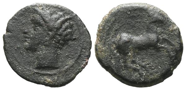 Sicily, Carthaginian Domain, c. 375-350 BC. Æ (13 mm, 1.44 g).