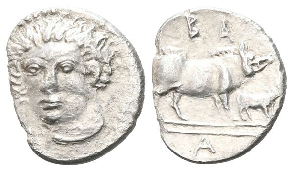 Sicily, Abakainon, c. 420-410 BC. AR Litra (10 mm, 0.51 g).