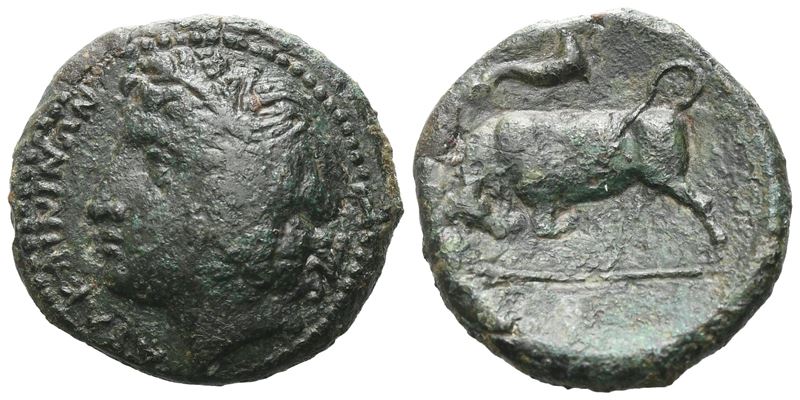 Sicily, Abakainon, C. 317-310 Bc. Æ (21 MM, 6.68 G).