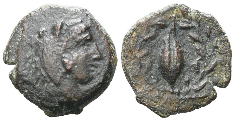 Sicily, Adranon, C. 339-307 Bc. Æ (15 MM, 2.38 G).