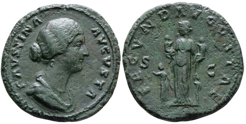 Faustina Junior (augusta, 147-175). Æ Sestertius (33mm, 21.02g).
