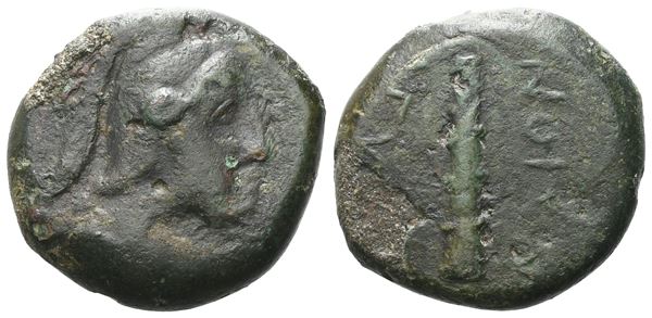 Sicily, Agyrion, c. 317-280 BC. Æ Tetras (19 mm, 7.60 g).