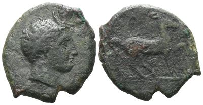 Sicily, Agyrion, C. 338-317 Bc. Æ (21 MM, 7.59 G).