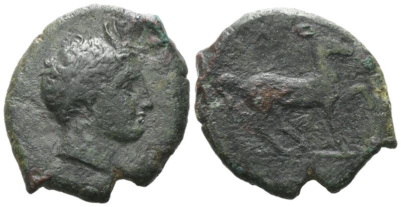 Sicily, Agyrion, C. 338-317 Bc. Æ (21 MM, 7.59 G).