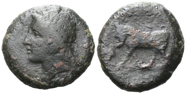 Sicily, Tauromenion, c. 357-315 BC. Æ Hemilitron (24 mm, 13.42 g).