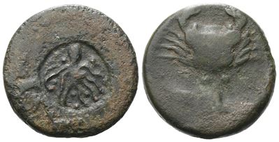Sicily, Akragas, C. 425/0-410/06 Bc. Æ Tetras (21 MM, 8.72 G).