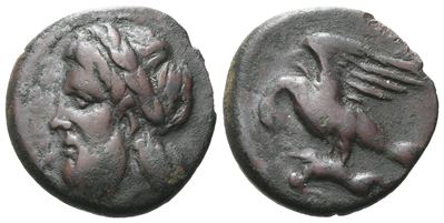 Sicily, Akragas, C. 338-317/287 Bc. Æ (16 MM, 3.46 G).